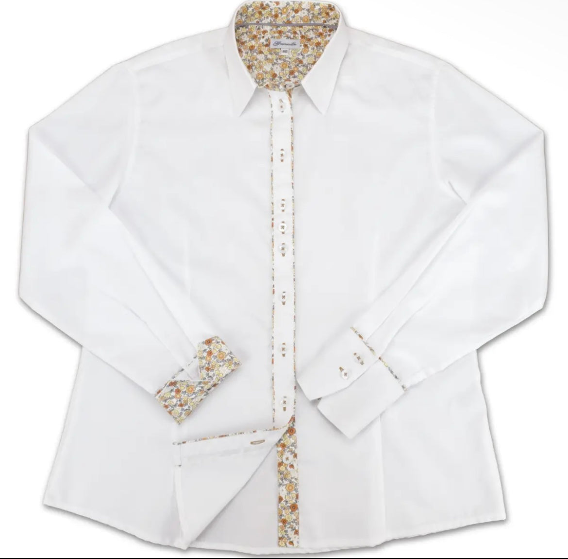 Grenuoille white floral shirt