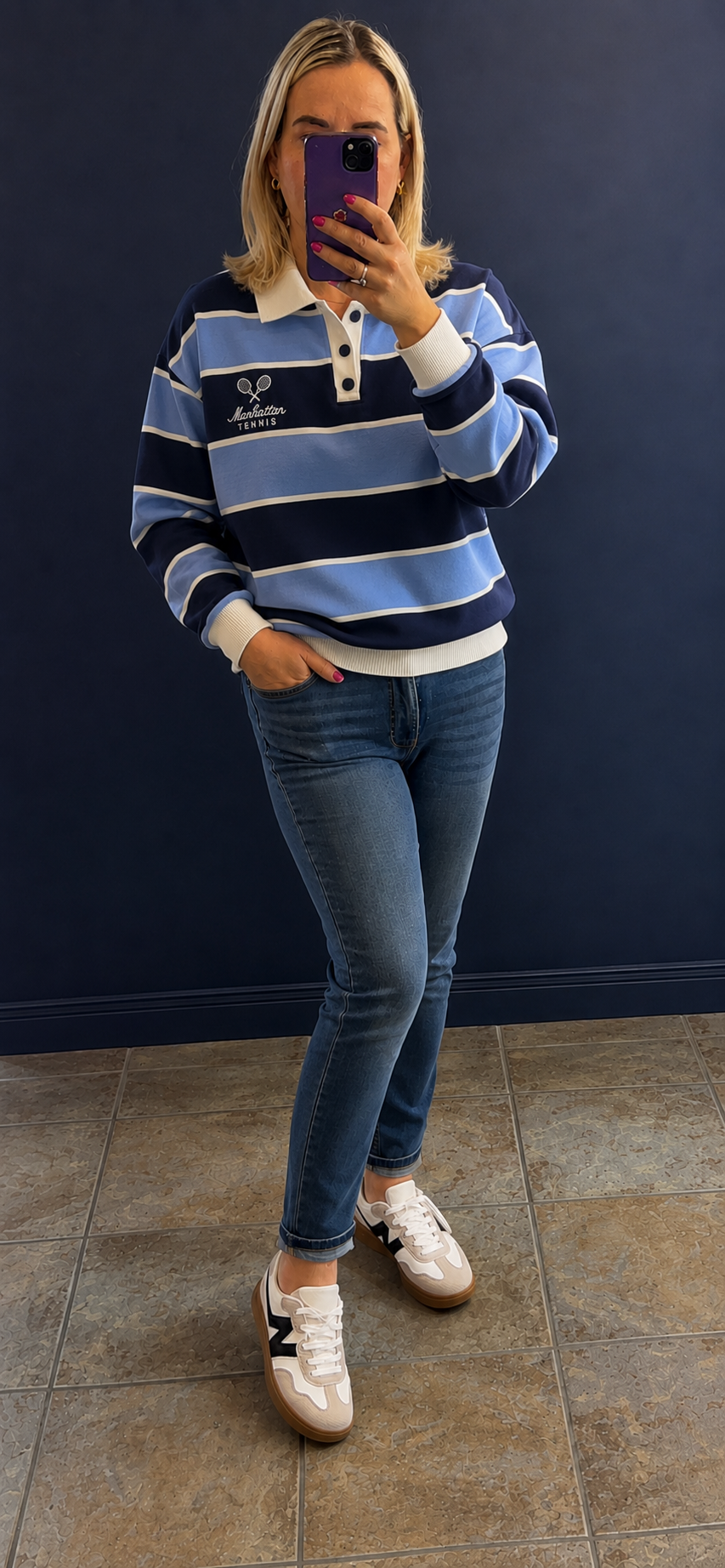 Blue rugby sweater