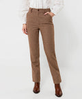 Lola Checked Cigarette Trouser: Multi / 74% Polyester, 20% Acrylic, 4% Wool, 2% Polyamide / 16