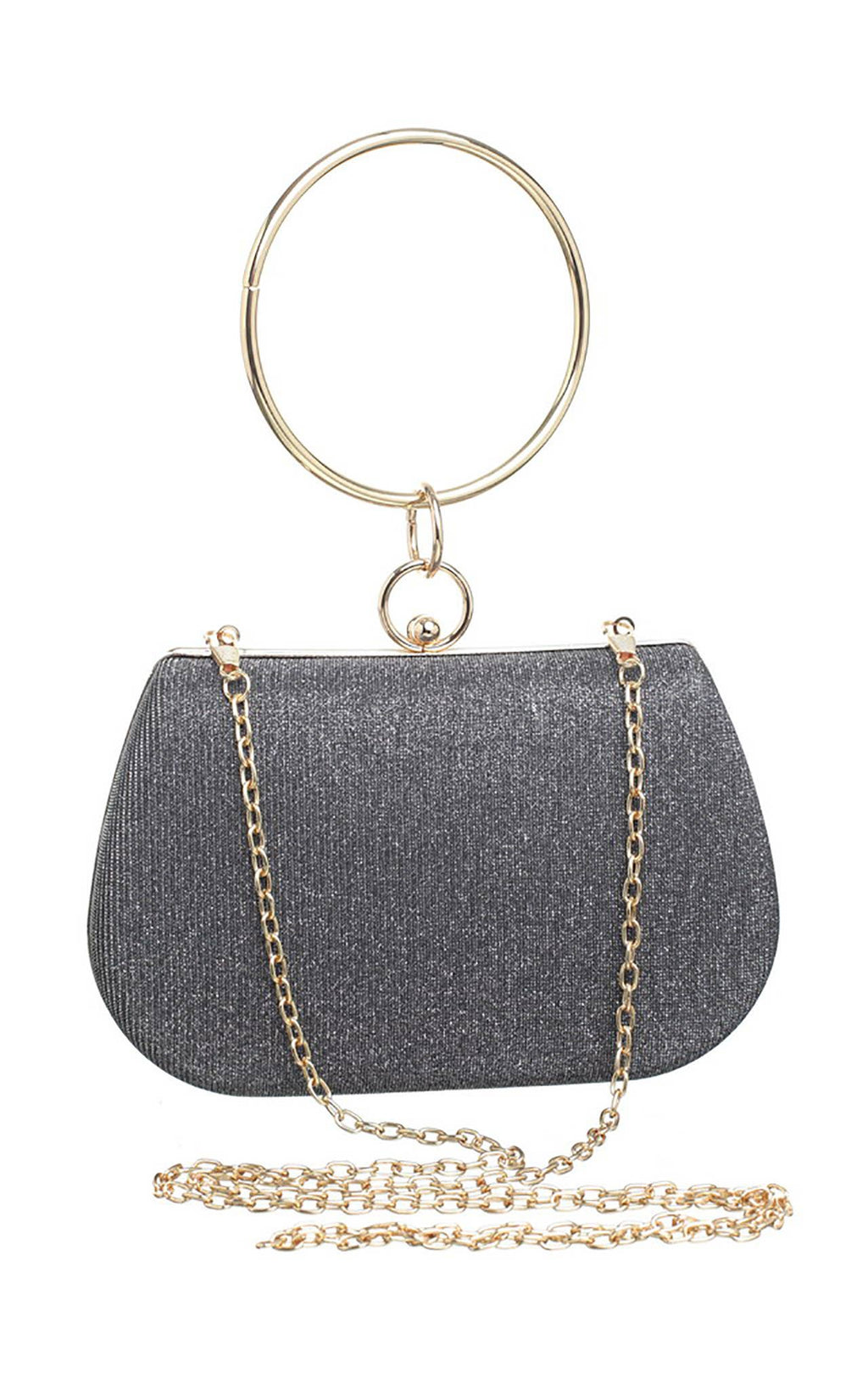 CIRCLE HANDLE EVEING CLUTCH BAG: Pink
