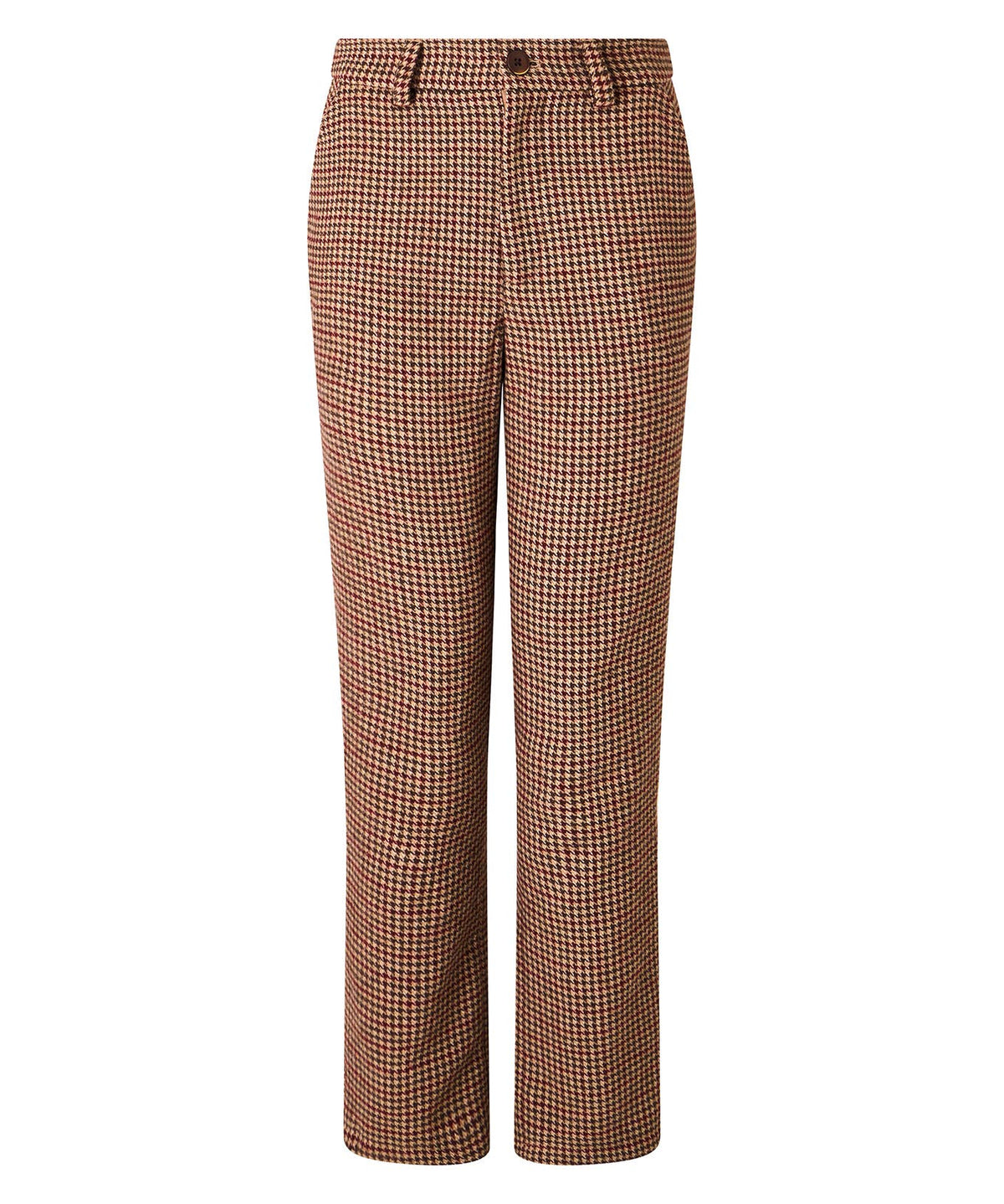 Lola Checked Cigarette Trouser: Multi / 74% Polyester, 20% Acrylic, 4% Wool, 2% Polyamide / 16