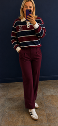 Burgundy rugby sweater
