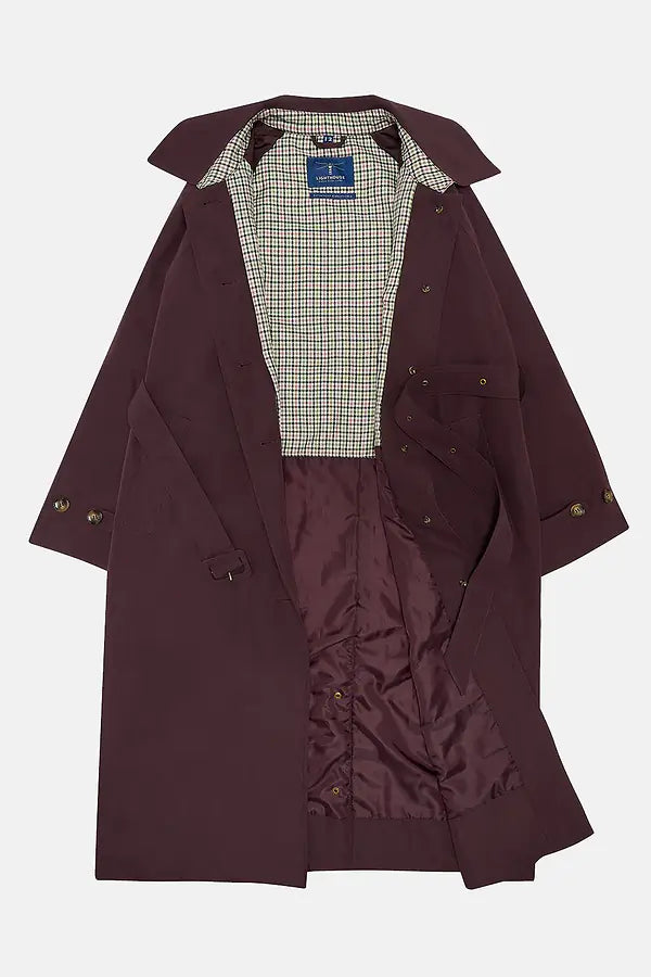Harper Waterproof Trench Coat - Damson