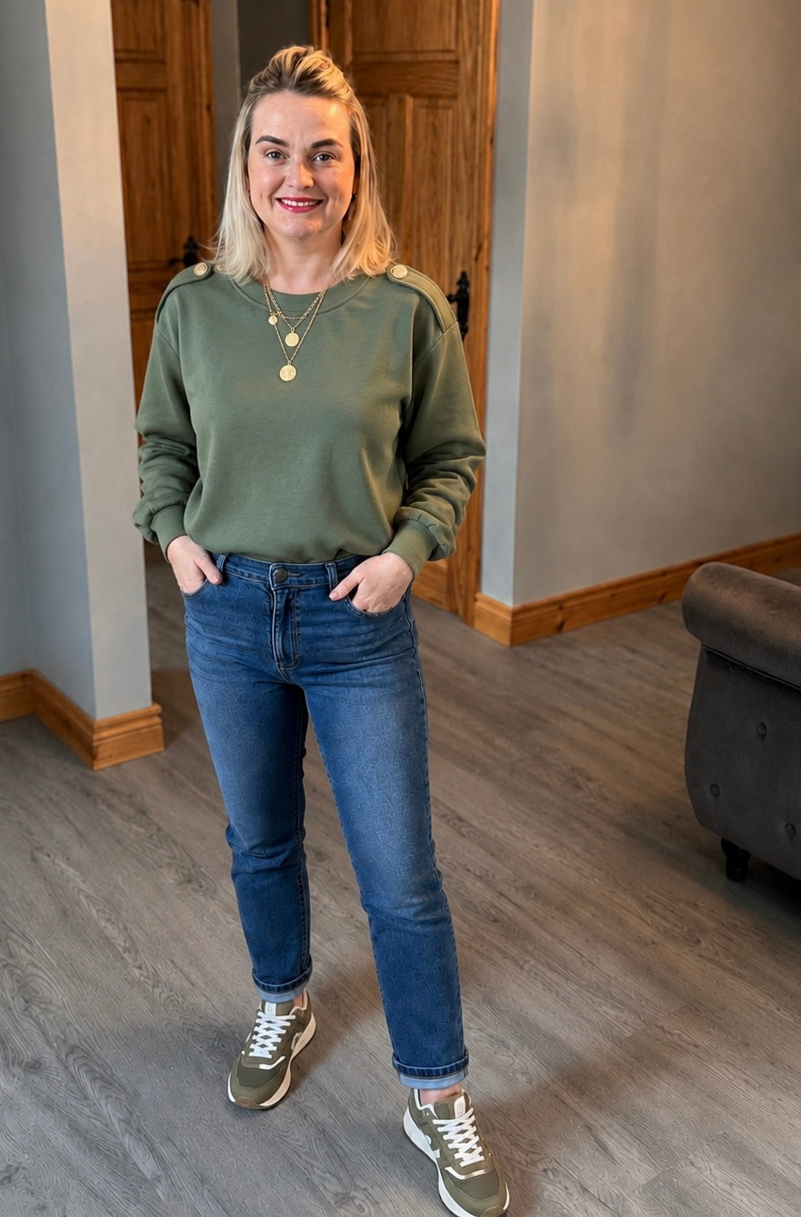 Shoulder Button Sweater
