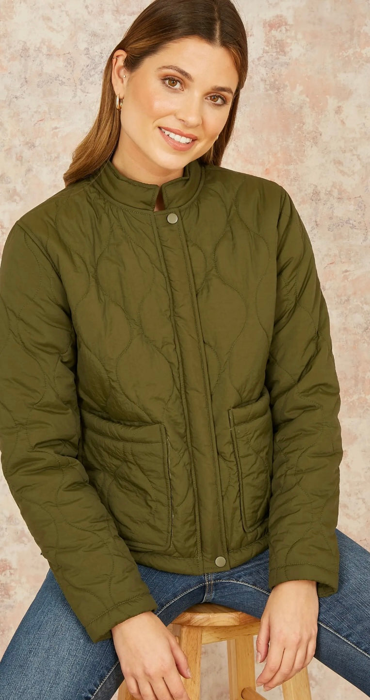 Green Quilted Jacket