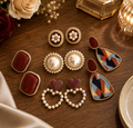 5 pair of costume earrings