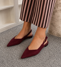 Wine flat slingbacks