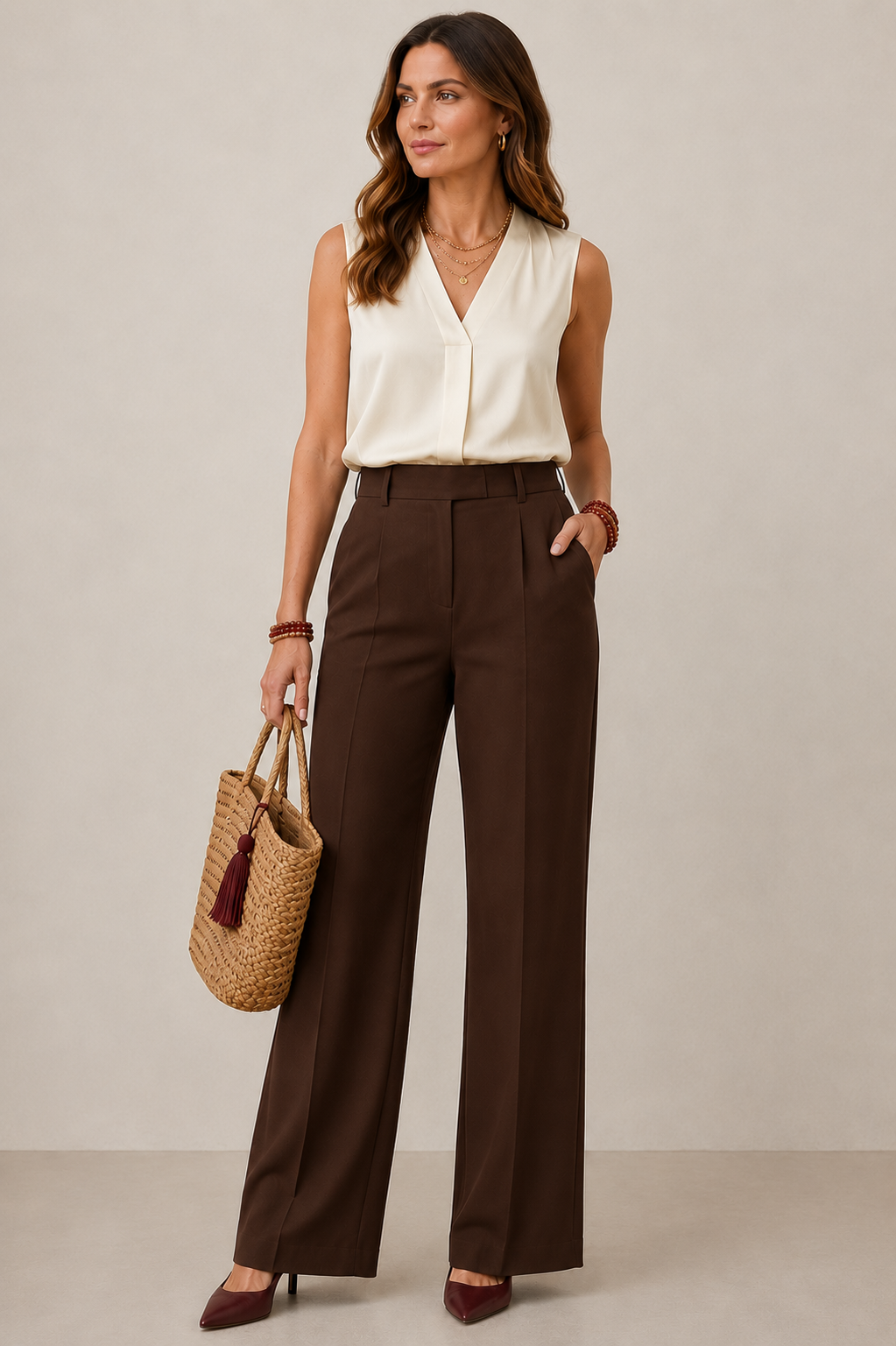 Kelly trousers brown short leg