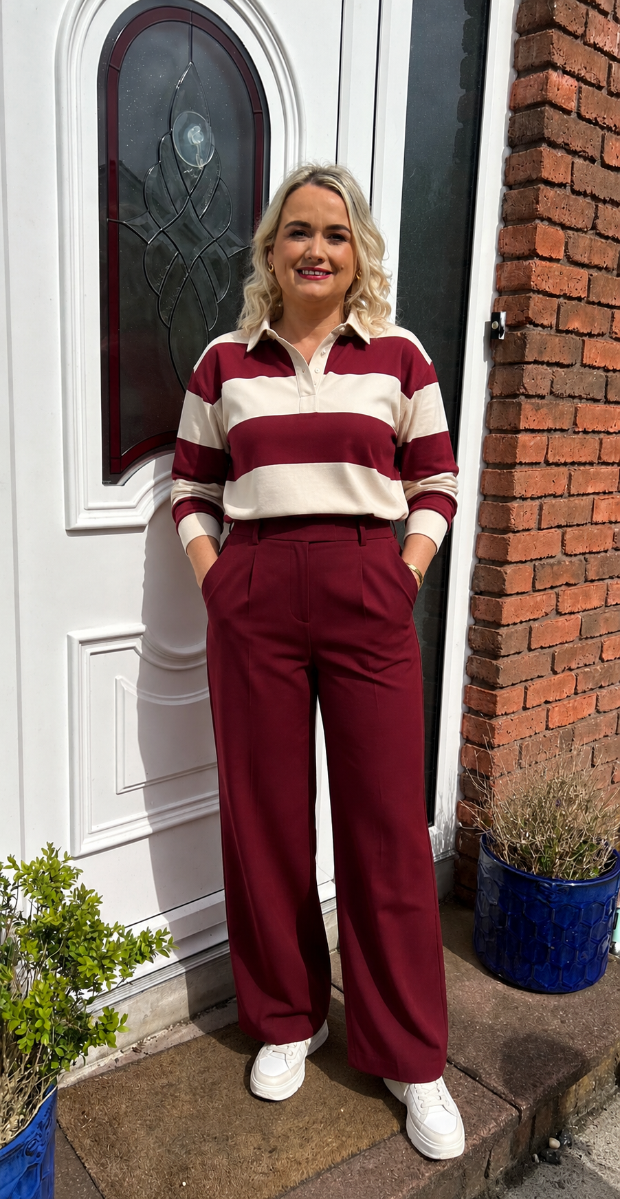 Kelly trousers burgundy short leg