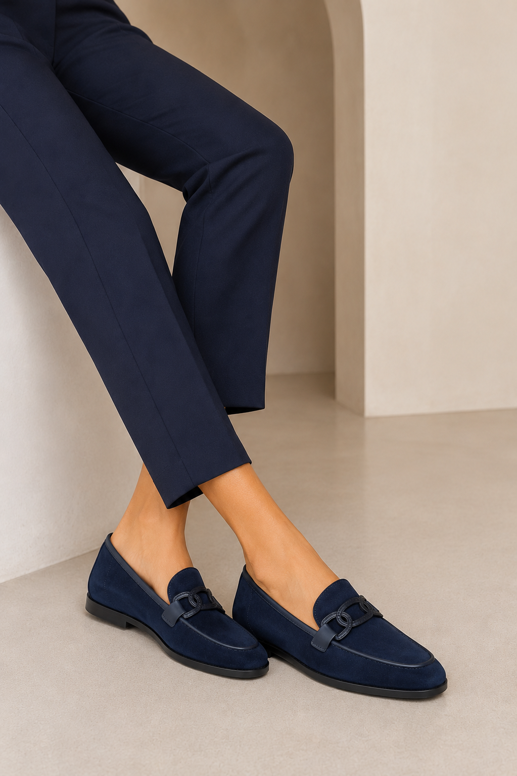 Navy loafer