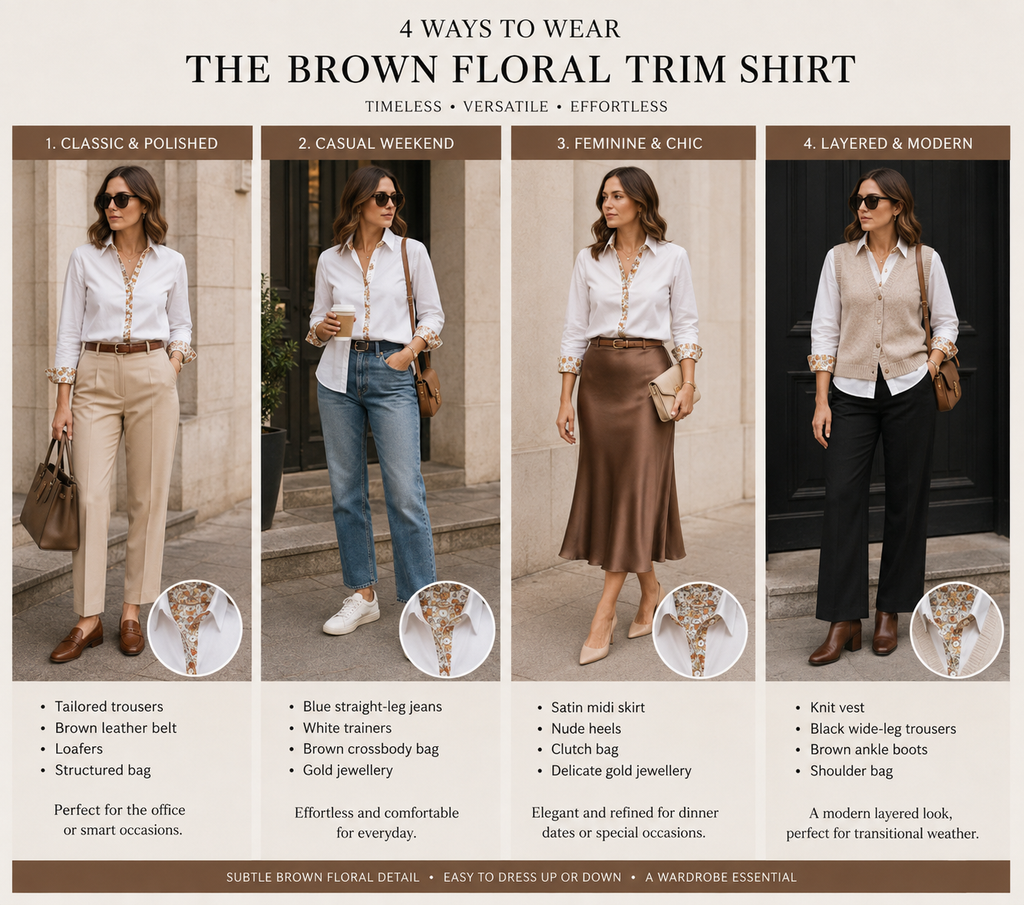 Grenuoille white floral shirt