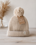 Irish Cream Pom-Pom Beanie