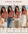 Heart knitted vest