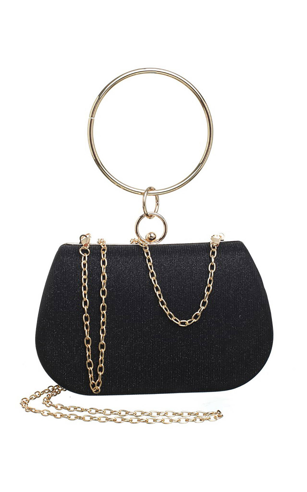 CIRCLE HANDLE EVEING CLUTCH BAG: Pink